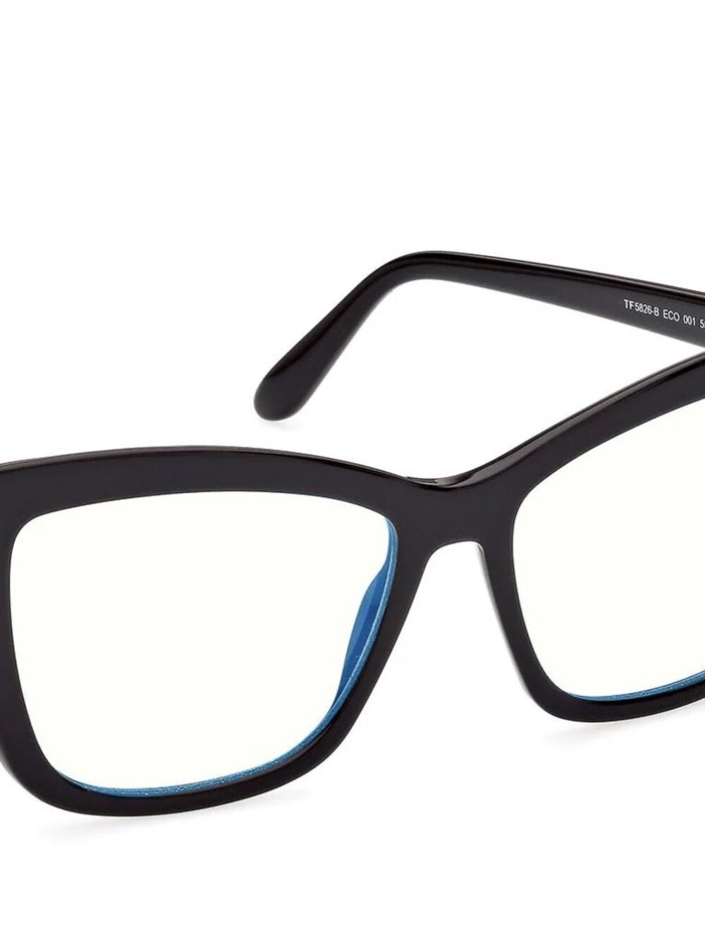 NEW TOM FORD TF5826-B 001 BLACK BLUE BLOCK LENS AUTHENTIC EYEGLASSES - Picture 7 of 8
